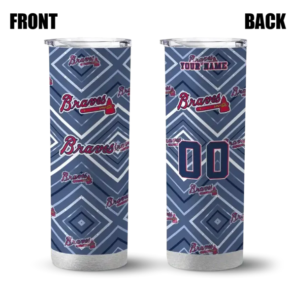 custom atlanta braves zipper leopard navy skinny tumbler fashion forward.webp