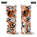 custom baltimore orioles claw marks orange white skinny tumbler best selling.webp