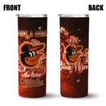 custom baltimore orioles rose romance orange black skinny tumbler best selling 1.webp