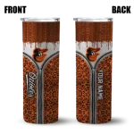 custom baltimore orioles sparkle drip orange skinny tumbler best selling 2.webp