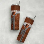 custom baltimore orioles sparkle drip orange skinny tumbler best selling 2.webp