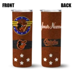custom baltimore orioles star cluster orange skinny tumbler best selling 2.webp
