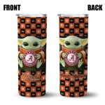 custom baltimore orioles yoda cozy orange black skinny tumbler best selling 1.webp