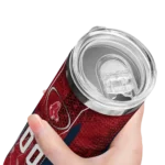 custom boston red sox stacked diamond red skinny tumbler best selling 1.webp