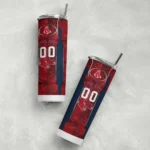 custom boston red sox stacked diamond red skinny tumbler best selling 1.webp