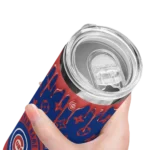 custom chicago cubs camo streak blue skinny tumbler best selling 1.webp