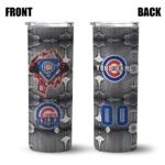 custom chicago cubs chevron v blue gray skinny tumbler best selling 1.webp