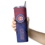 custom chicago cubs spiral burst print blue skinny tumbler best selling 1.webp