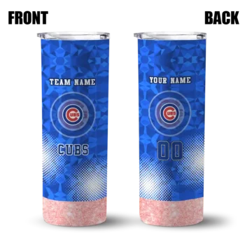custom chicago cubs starburst tiles blue skinny tumbler fashion forward.webp