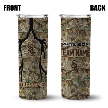 custom chicago white sox antler flow camo skinny tumbler fashion forward.webp