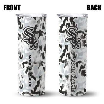 custom chicago white sox claw marks black white skinny tumbler fashion forward.webp