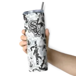 custom chicago white sox claw marks black white skinny tumbler best selling 1.webp