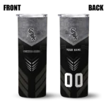 custom chicago white sox hexagon honeycomb black skinny tumbler best selling 1.webp