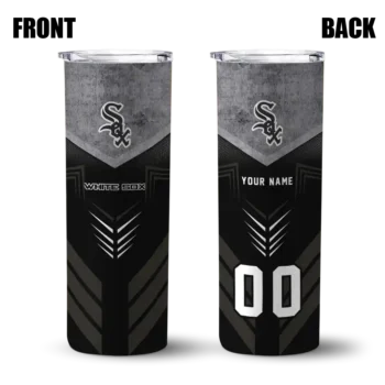 custom chicago white sox hexagon honeycomb black skinny tumbler fashion forward.webp