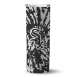 custom chicago white sox metallic grid black skinny tumbler best selling.webp
