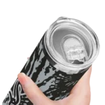 custom chicago white sox metallic grid black skinny tumbler best selling.webp