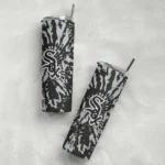 custom chicago white sox metallic grid black skinny tumbler best selling.webp