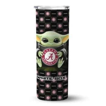 custom chicago white sox yoda cozy black skinny tumbler best selling.webp