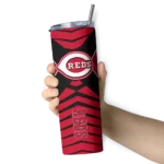 custom cincinnati reds camo texture red skinny tumbler best selling 4.webp