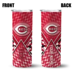 custom cincinnati reds monogram burst red white skinny tumbler best selling.webp