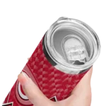 custom cincinnati reds monogram burst red white skinny tumbler best selling.webp
