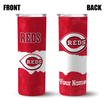 custom cincinnati reds torn band red white skinny tumbler fashion forward.webp