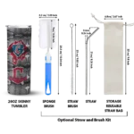 custom cleveland guardians chevron v navy blue gray skinny tumbler best selling 2.webp