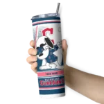 custom cleveland guardians snoopy dog navy blue white skinny tumbler best selling 1.webp