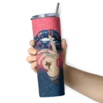 custom cleveland guardians sparkle lips navy blue skinny tumbler best selling 1.webp