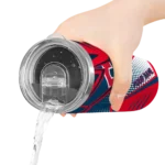 custom cleveland guardians web stripes navy blue white skinny tumbler best selling.webp