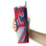 custom cleveland guardians web stripes navy blue white skinny tumbler best selling.webp