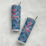 custom cleveland guardians zipper leopard navy blue skinny tumbler best selling 1.webp