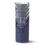 custom colorado rockies chevron stripes blue skinny tumbler best selling.webp