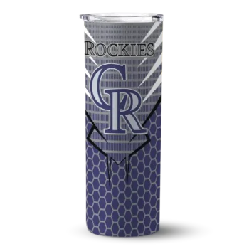 custom colorado rockies chevron stripes blue skinny tumbler best selling.webp