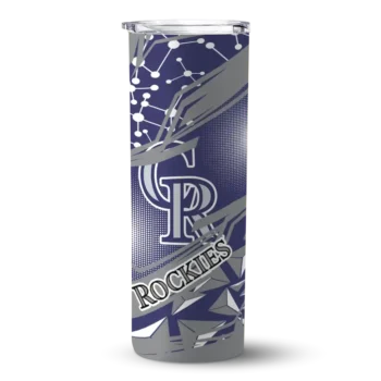 custom colorado rockies helmet clash blue skinny tumbler best selling.webp
