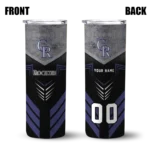 custom colorado rockies hexagon honeycomb blue black skinny tumbler best selling.webp