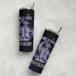custom colorado rockies rose romance blue black skinny tumbler best selling.webp