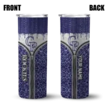 custom colorado rockies sparkle drip blue skinny tumbler best selling.webp