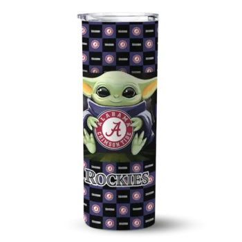 custom colorado rockies yoda cozy blue black skinny tumbler best selling.webp