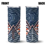 custom detroit tigers monogram burst navy white skinny tumbler best selling.webp