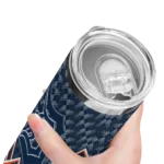 custom detroit tigers monogram burst navy white skinny tumbler best selling.webp