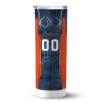 custom detroit tigers stacked diamond navy skinny tumbler best selling.webp