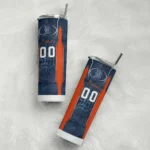 custom detroit tigers stacked diamond navy skinny tumbler best selling.webp