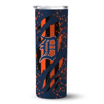 custom detroit tigers star pop navy black skinny tumbler best selling.webp
