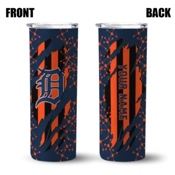 custom detroit tigers star pop navy black skinny tumbler fashion forward.webp