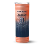 custom detroit tigers swirl texture navy skinny tumbler best selling.webp