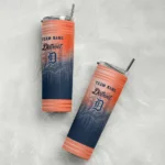 custom detroit tigers swirl texture navy skinny tumbler best selling.webp
