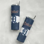 custom detroit tigers torn band navy white skinny tumbler best selling.webp
