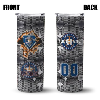 custom houston astros chevron v blue gray skinny tumbler fashion forward.webp