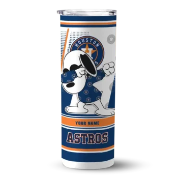 custom houston astros snoopy dog blue white skinny tumbler best selling.webp